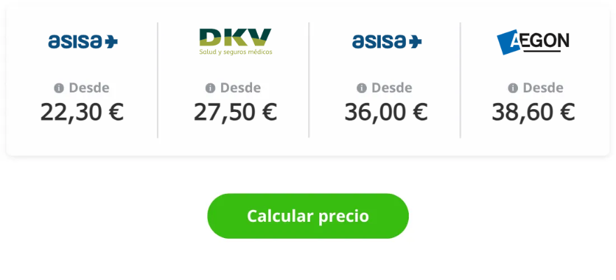 Seguro con asistencia sanitaria a domicilio: precios