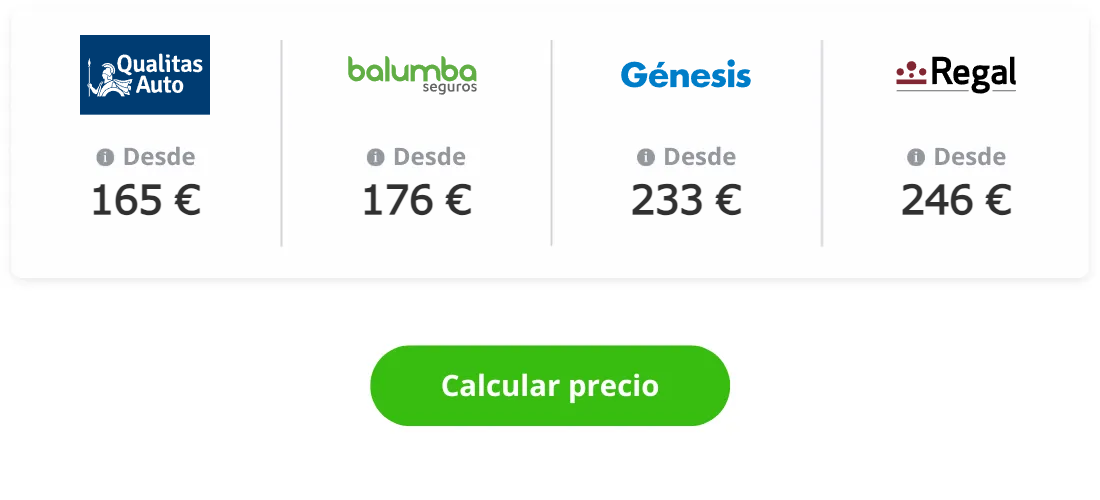 Comparaci�n de precios de un seguro a terceros ampliado