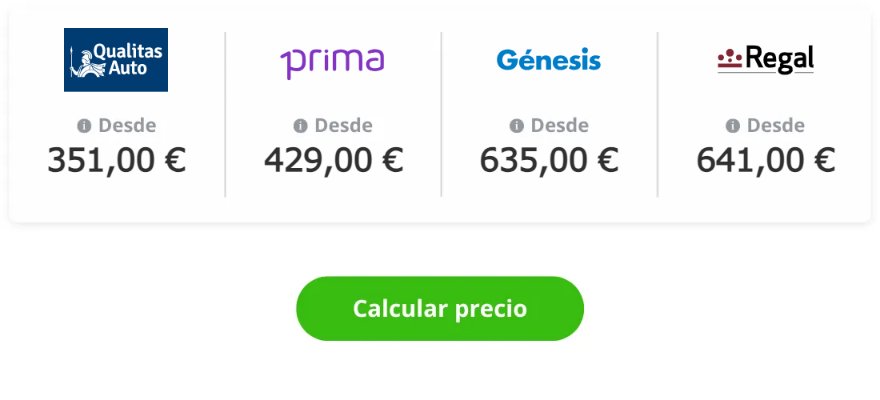 Seguro de coche por primera vez: precios conductor experto