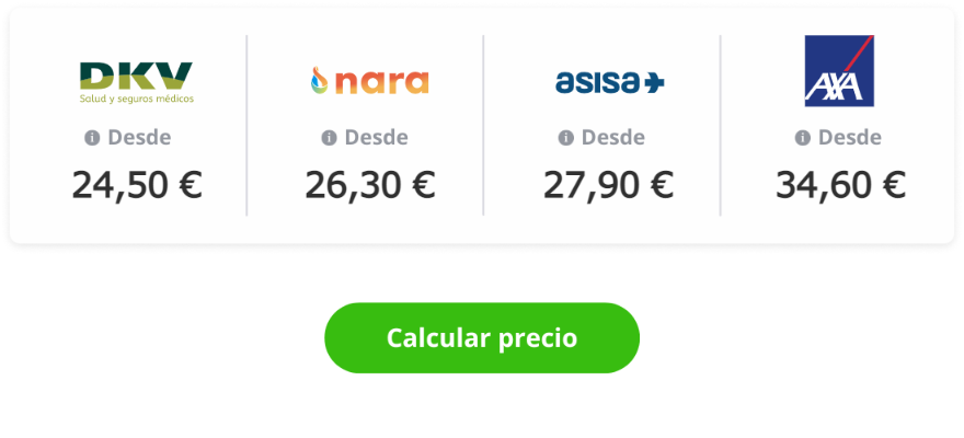 Seguro con servicios de salud: precios